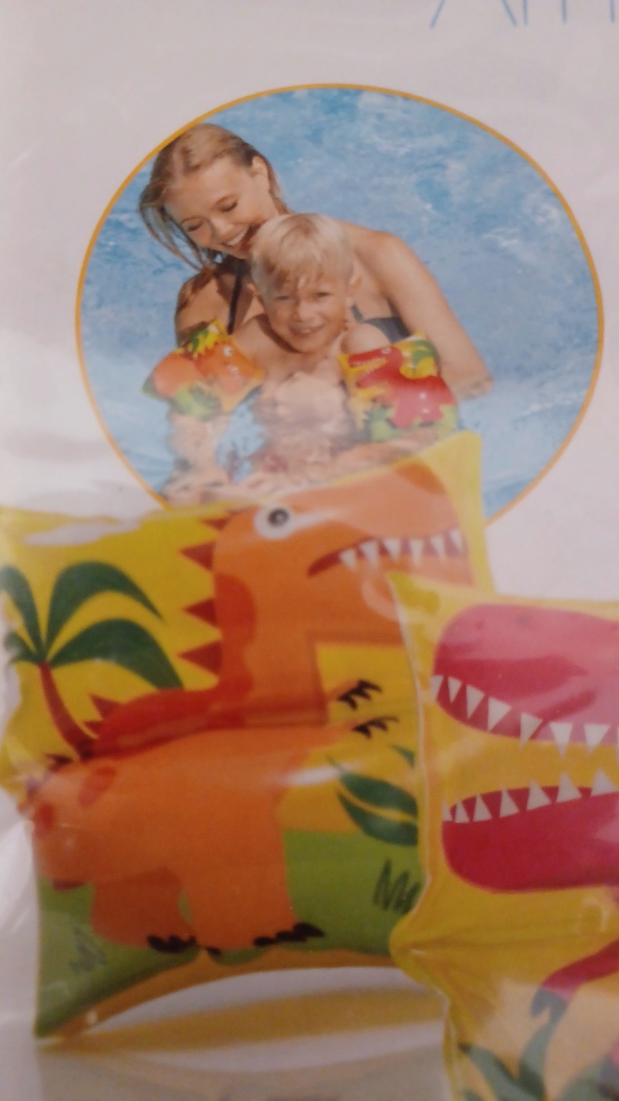INTEX Inflatable Arm Bands Dinosaur Fun Pool Beach Float Swimming 3-6 Years