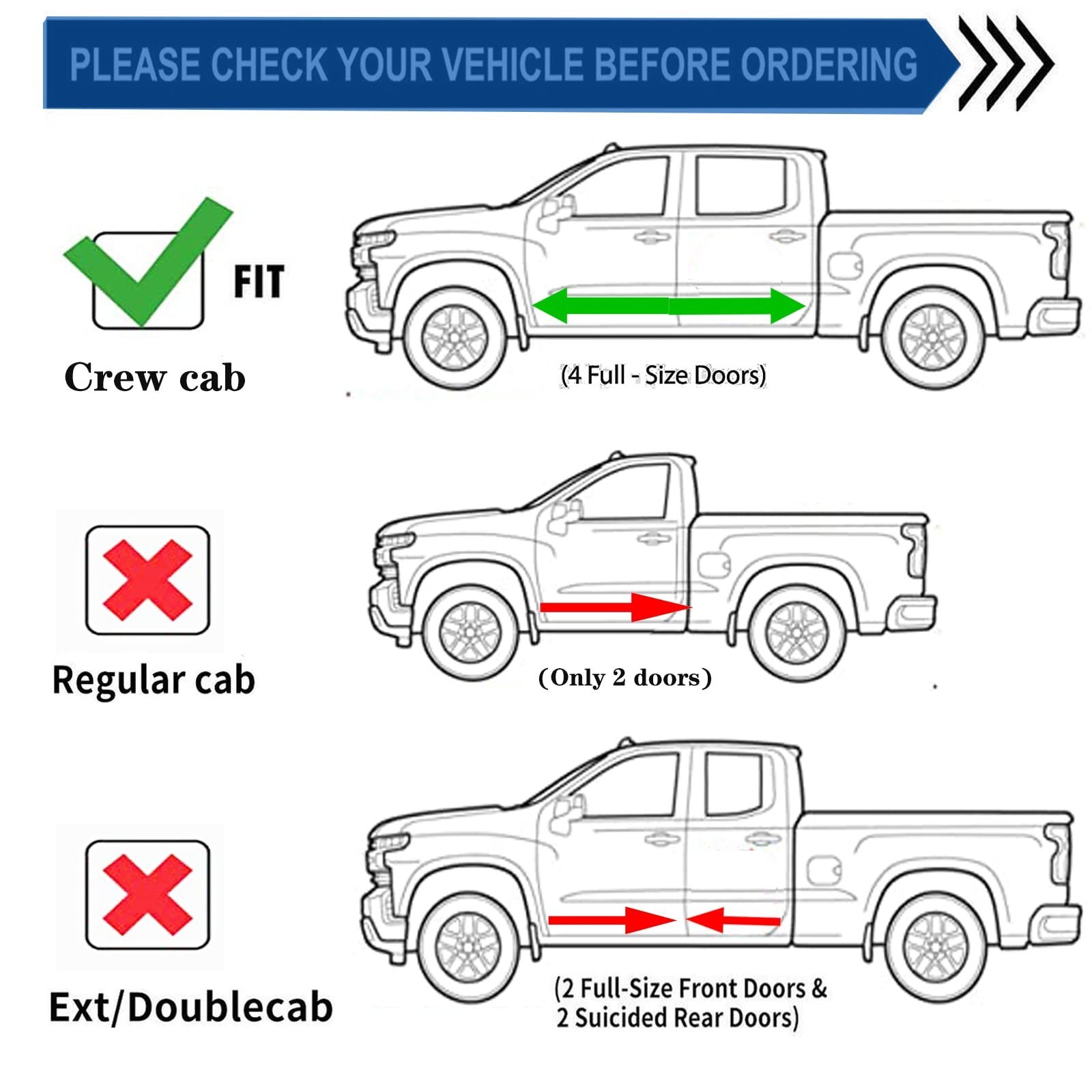 Window Visors Rain Guards Vent Deflectors for Truck 2002-2006 Avalanche/Subur…