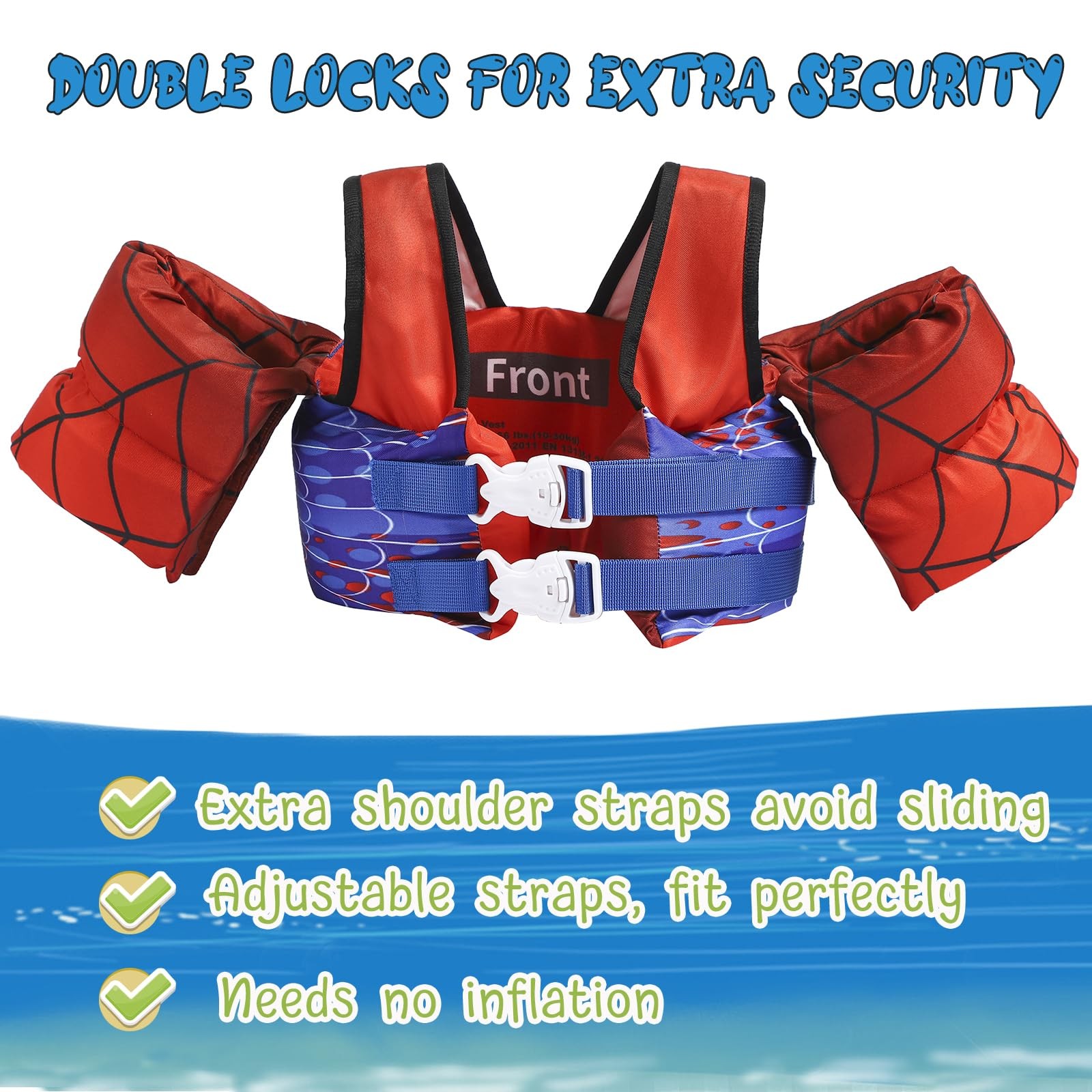 Toddler Floaties Kids Swim Vest for 2266 Pounds Boys & Girls, Baby Swim Float…