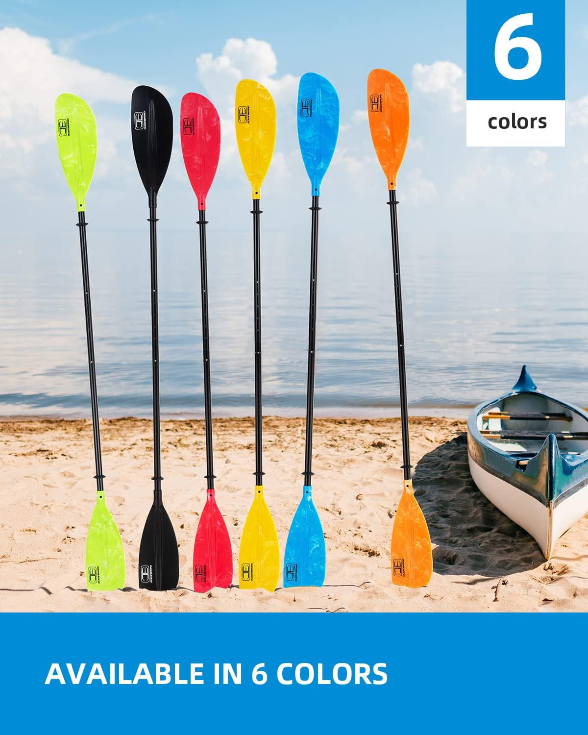 Adjustable Kayak Paddle 86in/220cm to 94in/240cm Kayaking Boating Canoeing Oar w