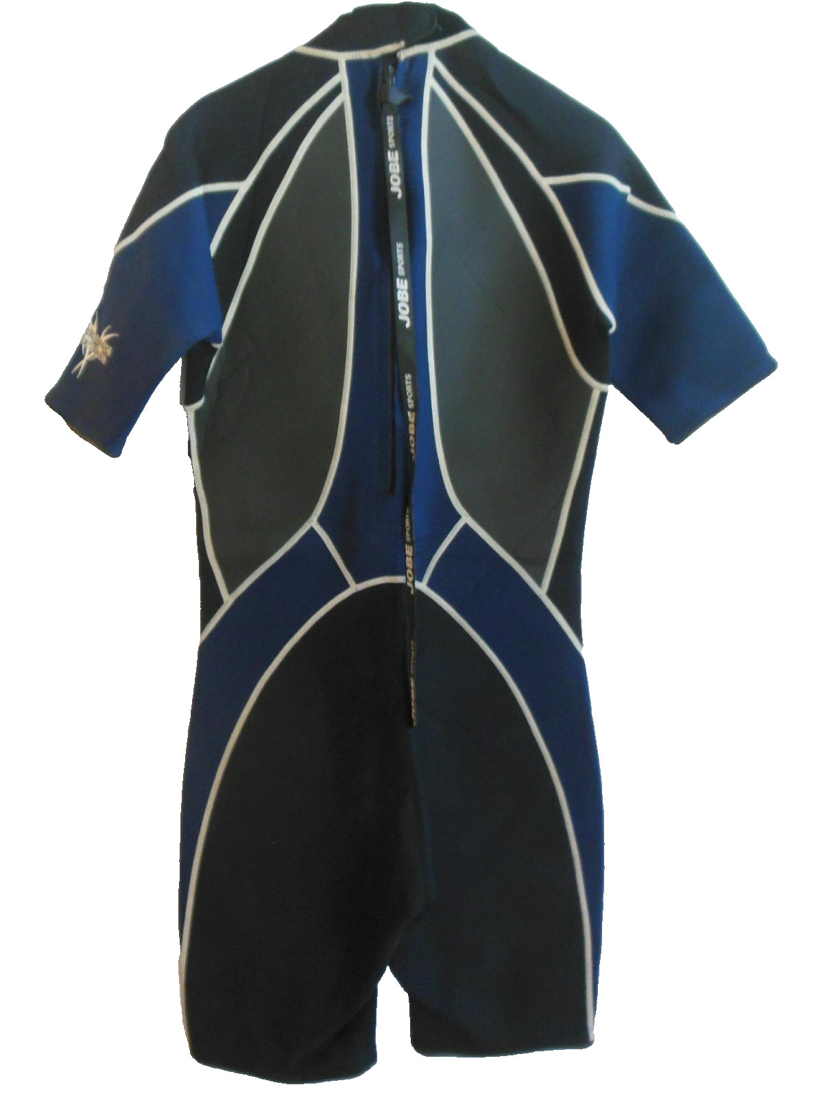 Jobe Wetsuit M-L Navy Blue Gray Black Shorty Spring Short Sleeves Men 3mm GUC