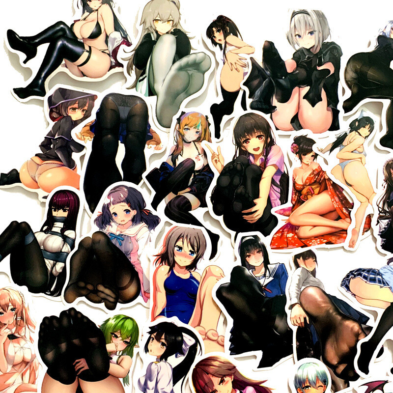 100 Sexy Legs Anime Girls Stickers Waifu Women Hentai Ahegao Feet Vinyl