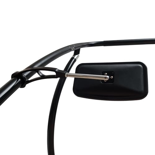 Wakeboard Tower Mirror 7×13″ Convex Boat Rear View Mirror, All-Stable Black