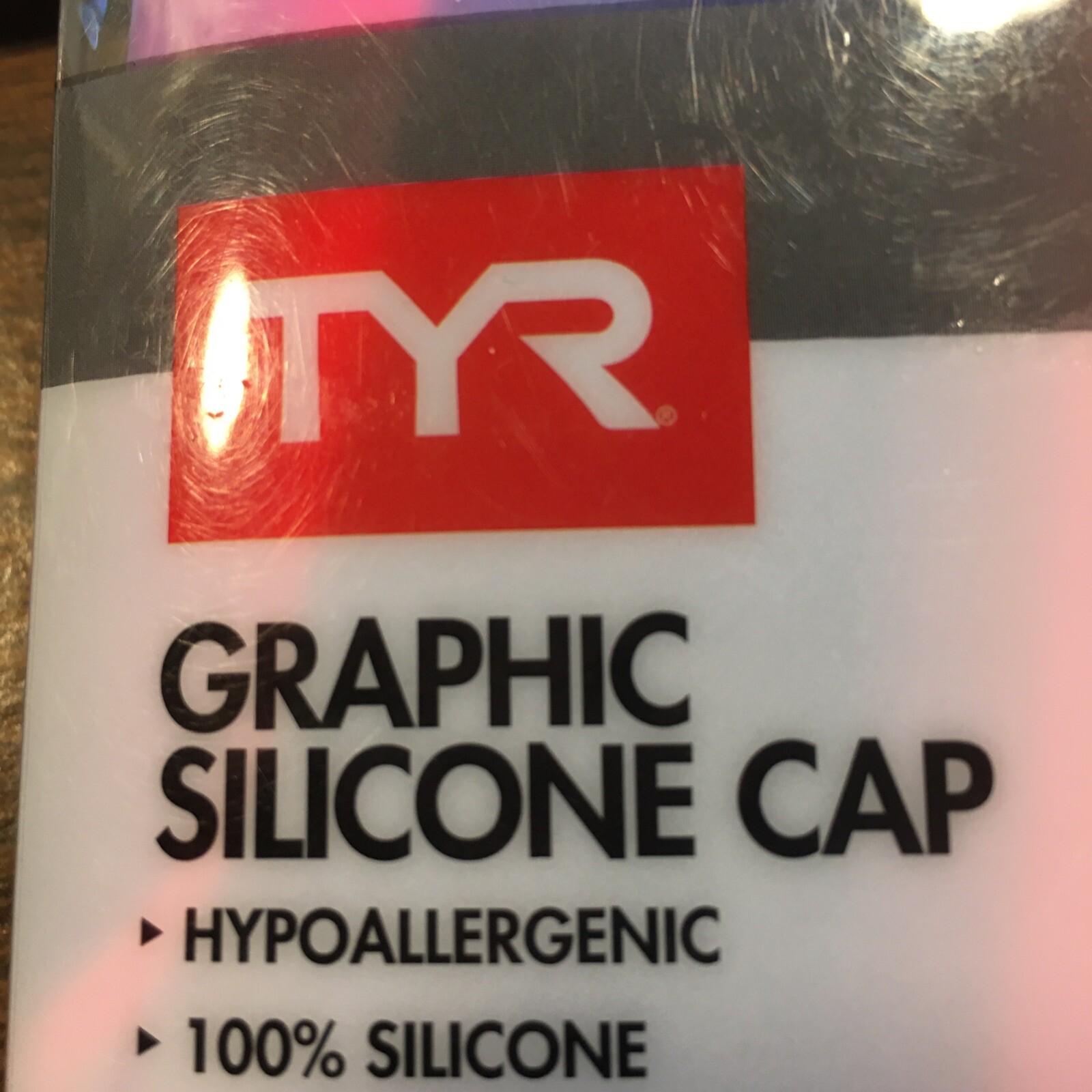 TYR New Graphic 100% Silicone Swim Cap Purple/Pink