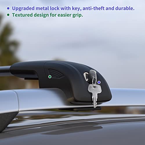 300LBS Roof Rack Cross Bars Lockable for 2013 2013-2018 RAV4 (Anti-theft lock)
