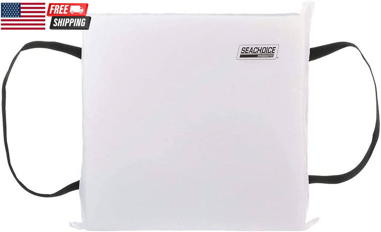 Emergency Marine Foam Flotation Cushion, Square, 15 In. X 15 In, White