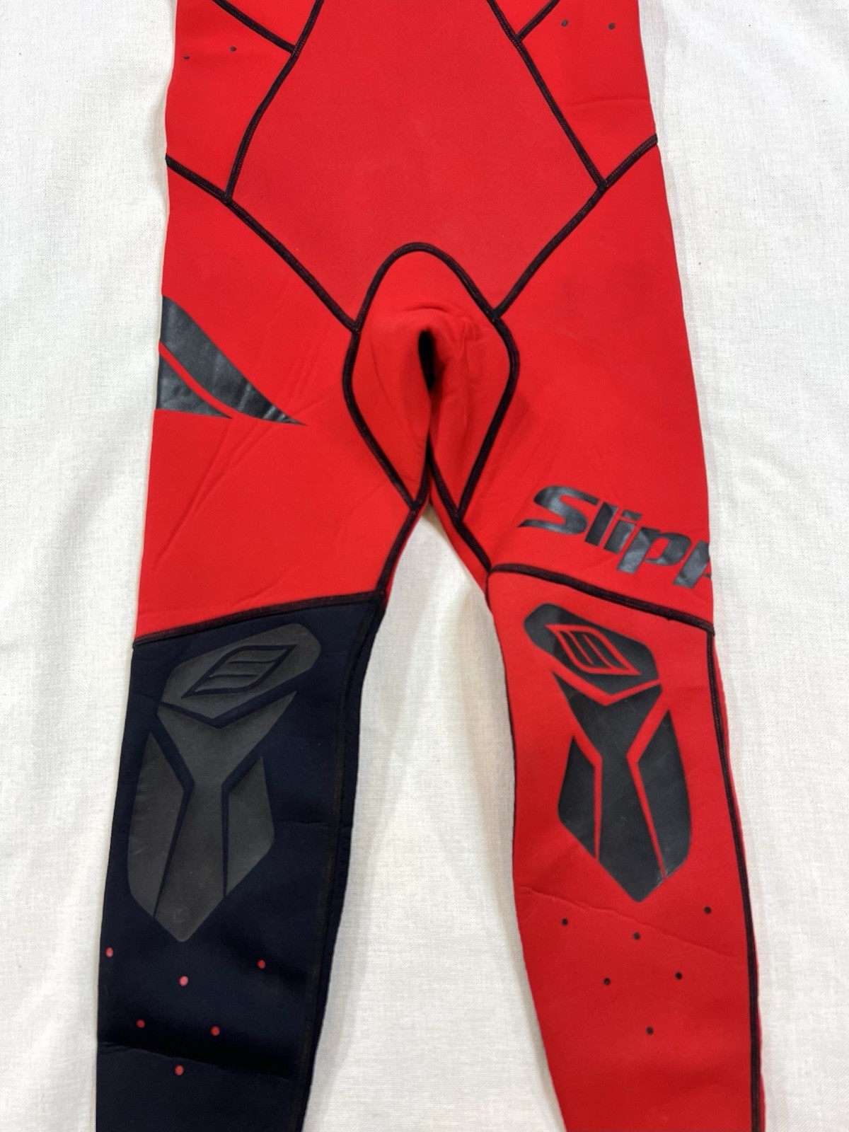 Slippery Wetsuit Short Sleeve + Jacket 2 Piece Neoprene Red Black Unisex Small