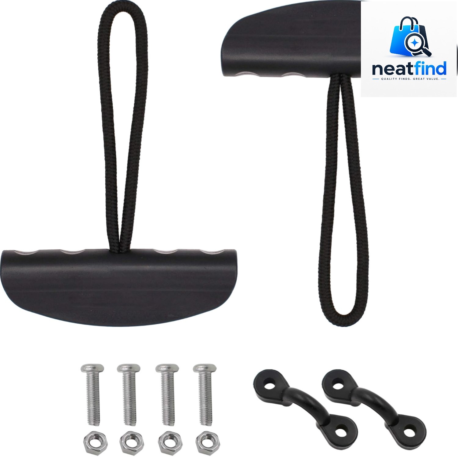 Lot 2 Kayak Carry Handle Pull Handle T-Handle with Cord and Pad Eyes