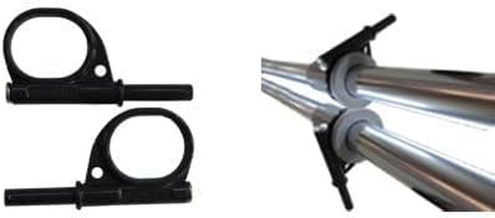 Aluminum Boat Oars 2-Piece Split Shaft Pair Dinghies Tenders Oar Stops