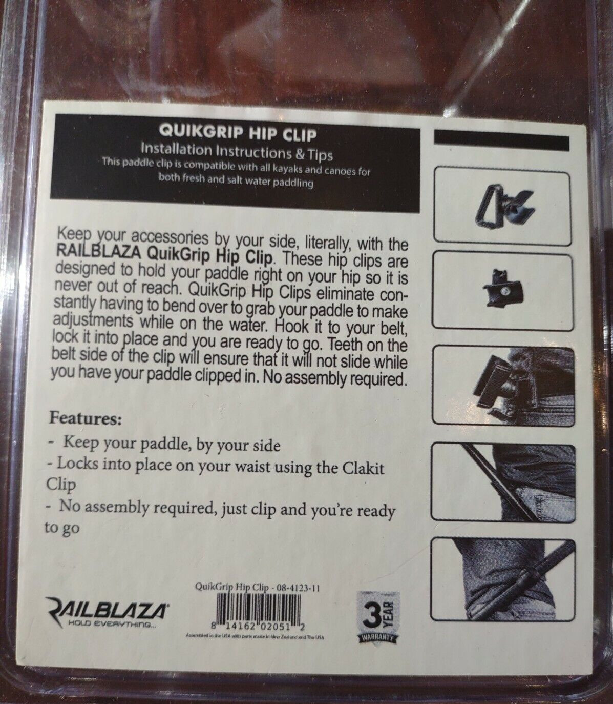 Railblaza Quick trip Hip Clip