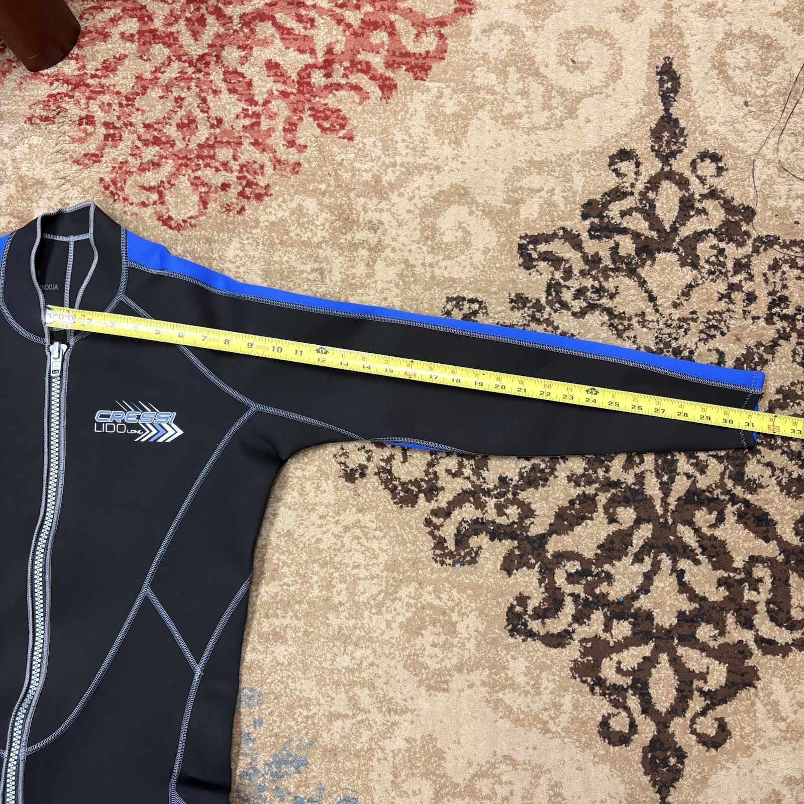 Cressi Mens Wetsuit Full Lido Long Blue Black 2.0mm Steamer