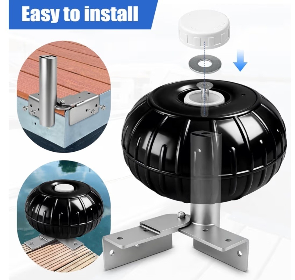 12″ Boat dock wheel & Corner Mount Bracket(Hot dipped galvanized steel) NEW