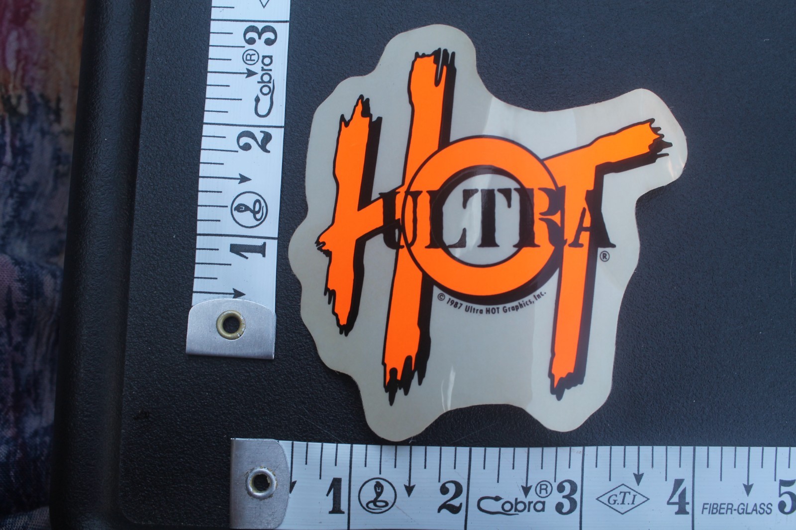 Ultra Hot Surf Neon Orange Clear Rare Original 80’s V8C Vintage Surfing STICKER