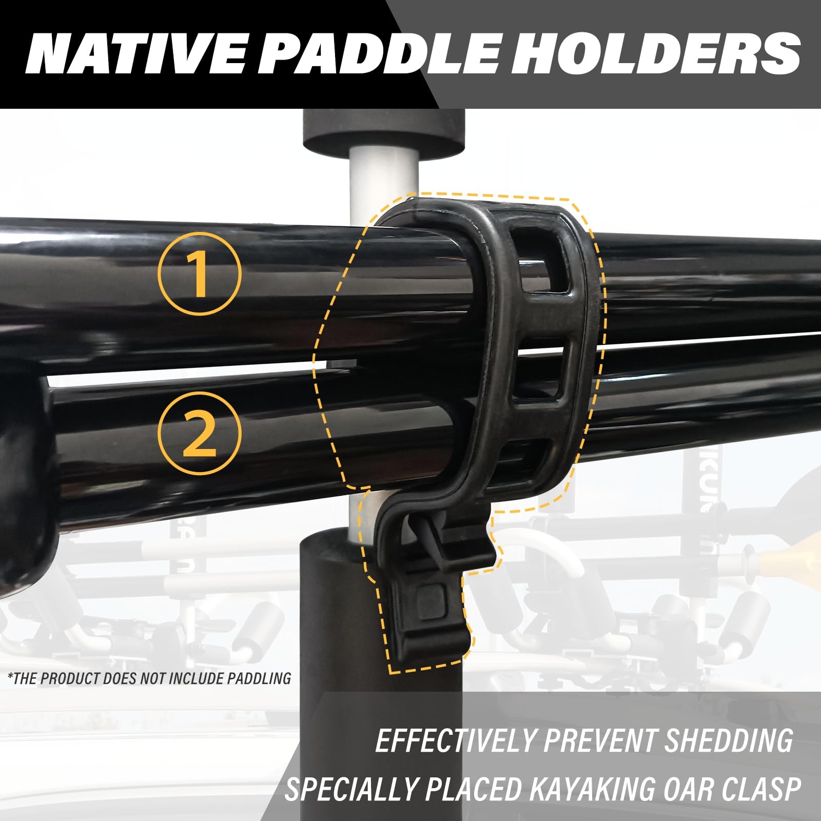 Kayak/Surf/Ski Roof Carrier Rack with Kayak Roller and Car Door Step for Canoe,