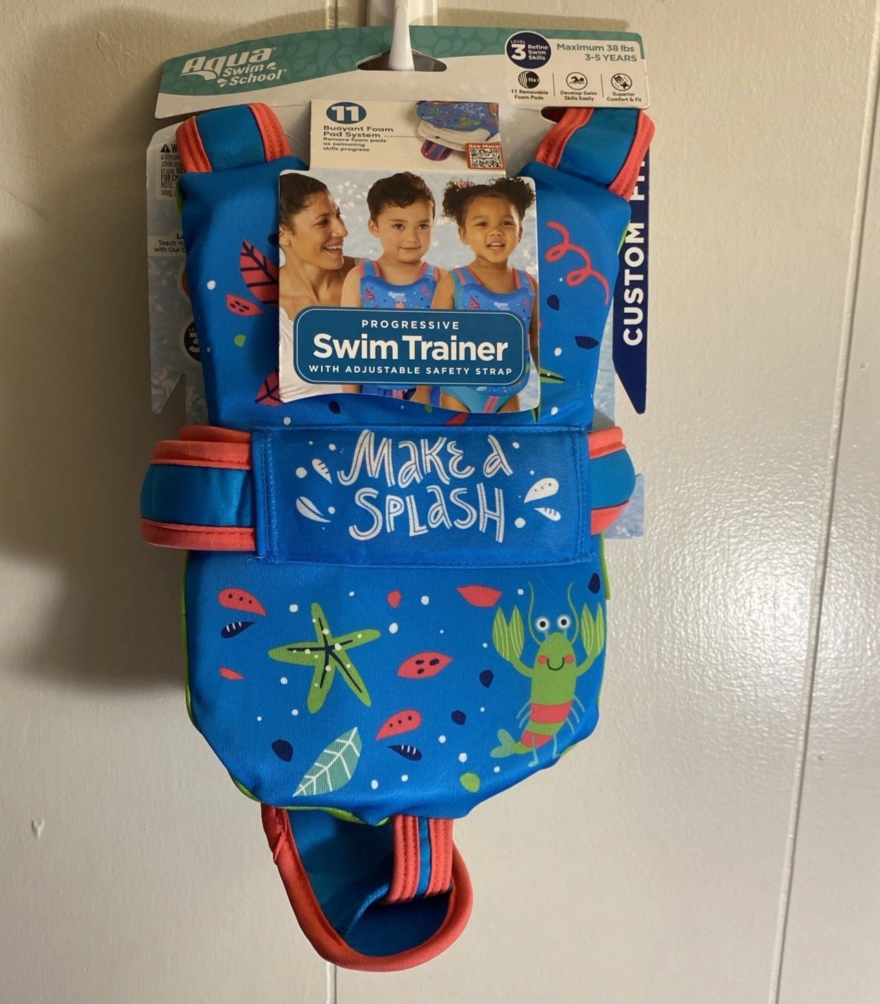 Swim Float level 3 Progressive Swim Trainer Adjustable Strap max 38 lbs