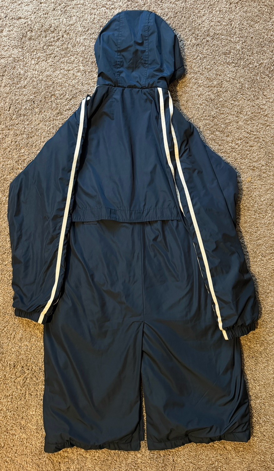 Sporti Unisex Swim Parka Water Resistant Fleece Lined Hooded Navy/Gold M