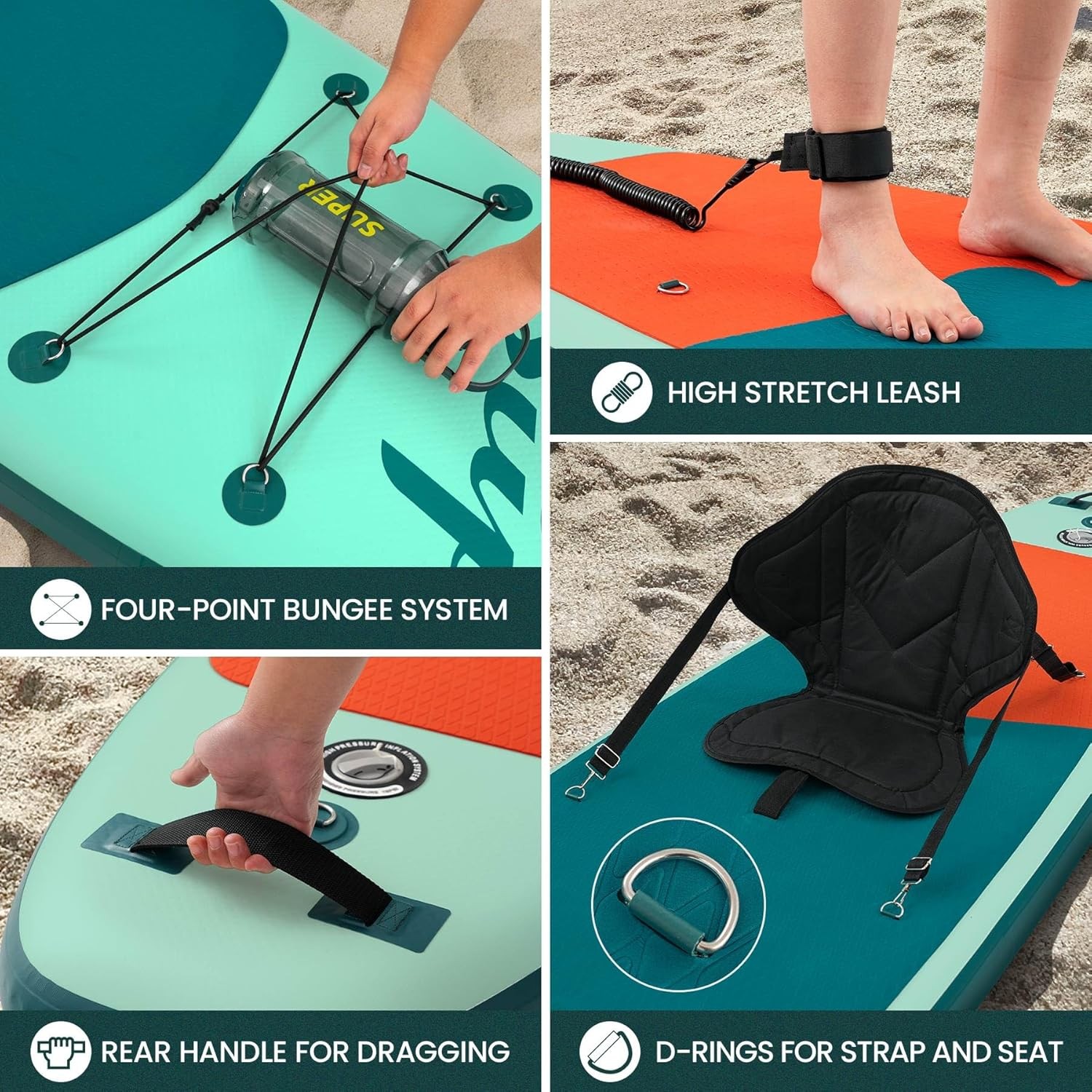 Paddle Board 11ft Inflatable iSUP Dual Pump Anti-Slip Deck