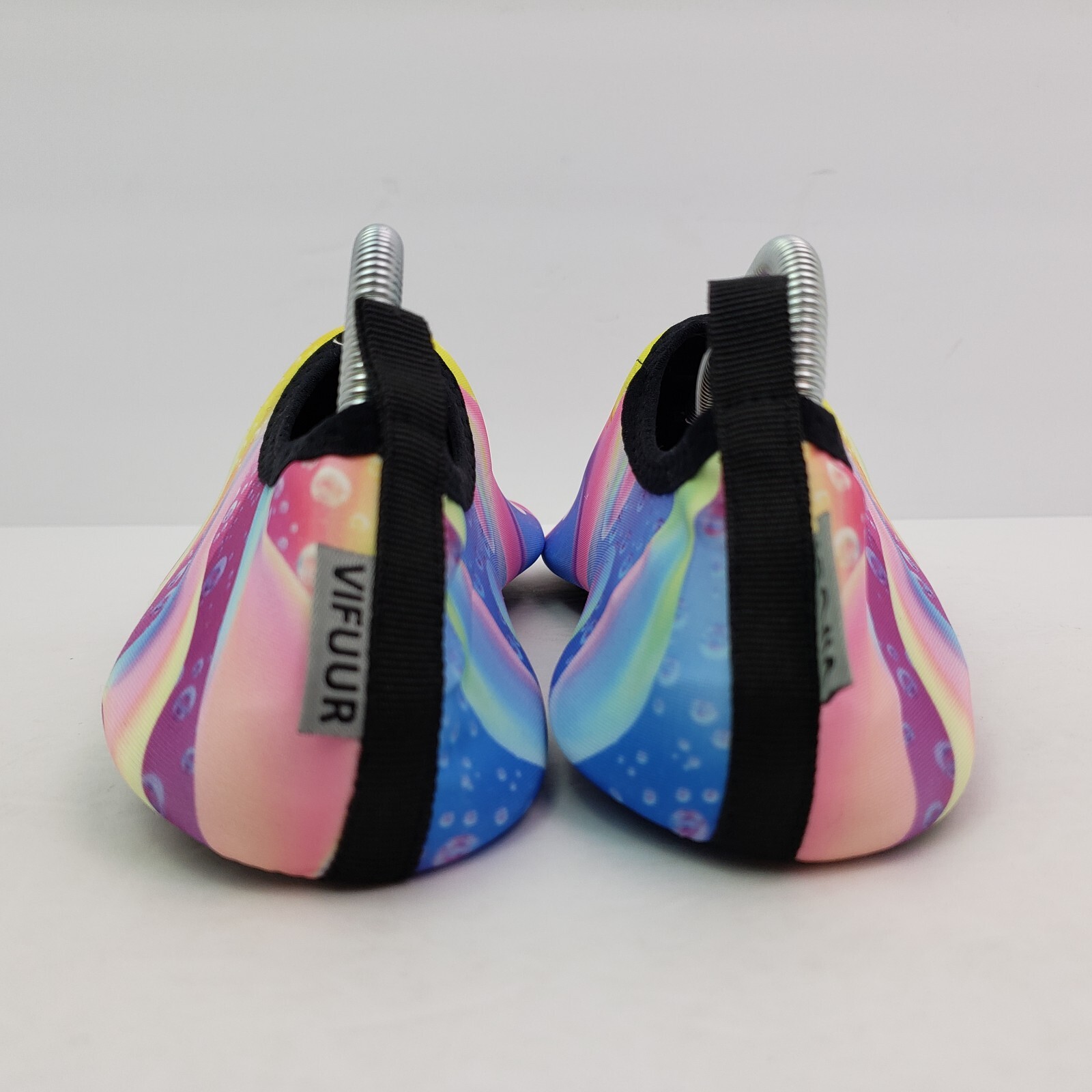Vifuur Womens Sz 5.5-6.5 Colorful Ripple Slip On Yoga Barefoot Water Sports Shoe