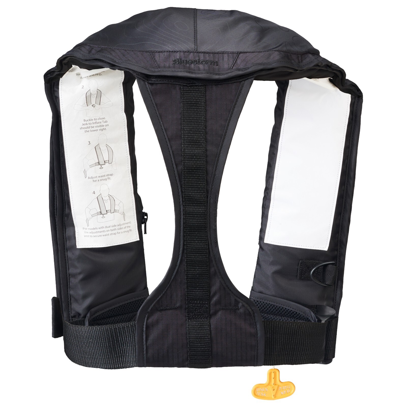 Bluestorm Stratus 35 Inflatable Life Jacket USCG Approved Type 2 PFD, Apex Black