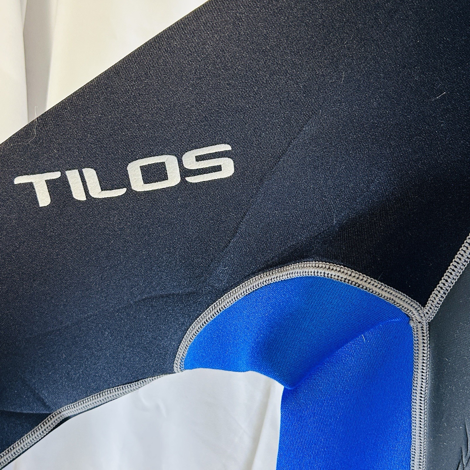 Tilos Men’s Full Wetsuit XL NWOT Neoprene Nylon Diving Surf Black Blue Gray