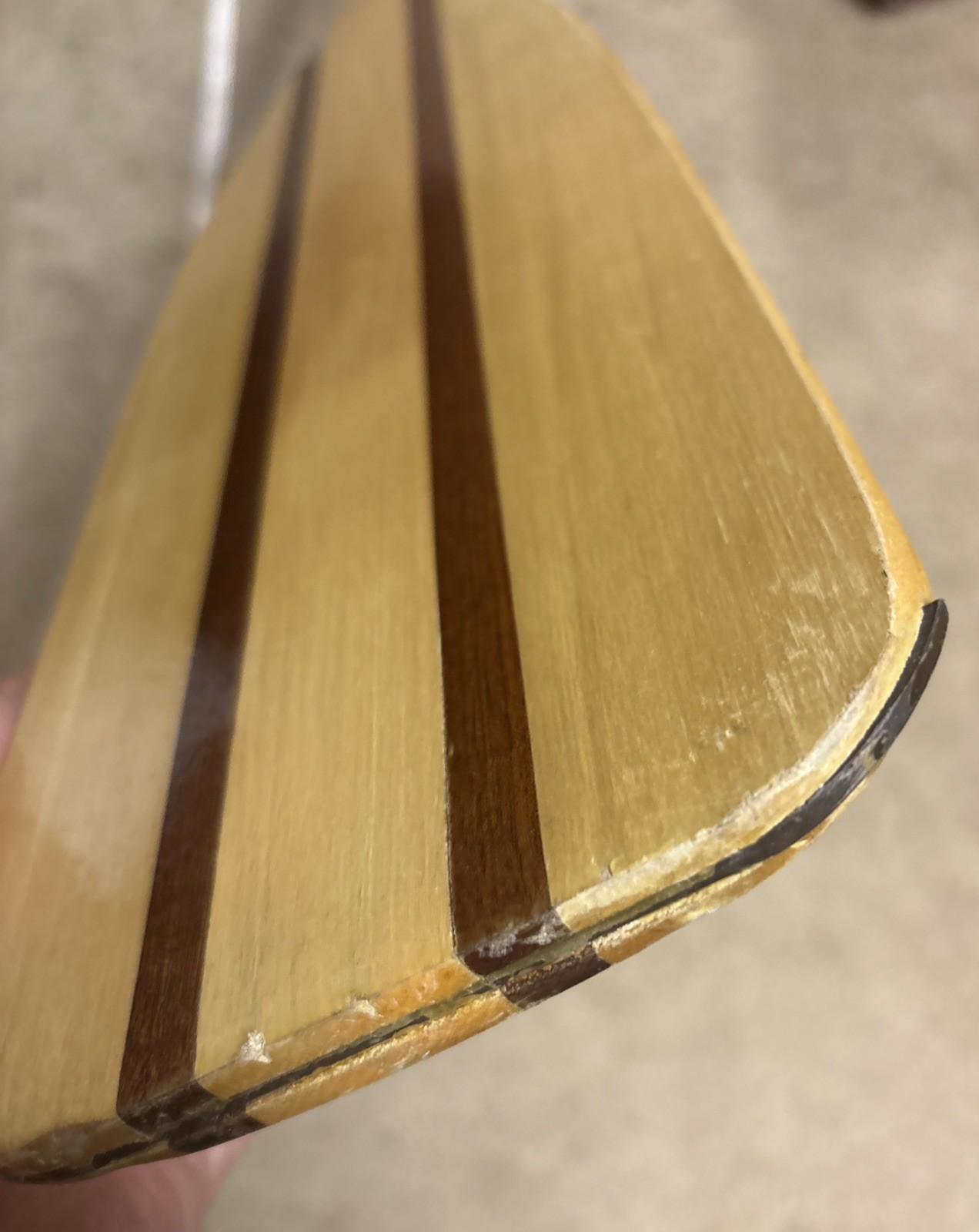 Vintage Feather Brand Canoe Paddle 46.5” Wood Caviness Woodworking Alabama USA