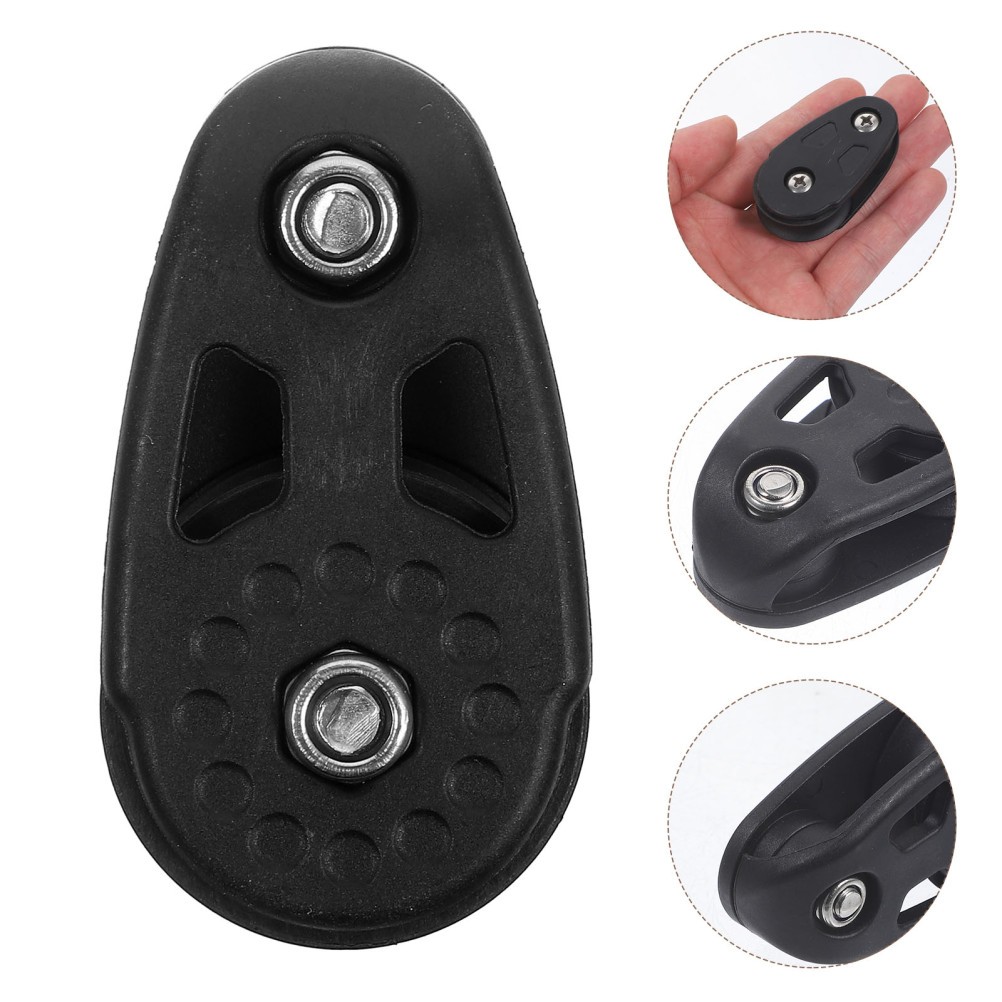 2Pcs Durable Nylon Single Groove Pulley for Kayak Gym Use Black Lightweight
