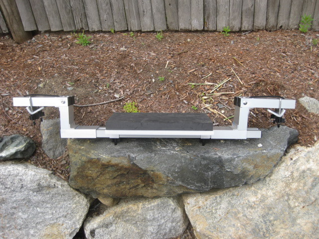 Add-on Canoe Seat with Motor Mount. Drops In & Clamps.
