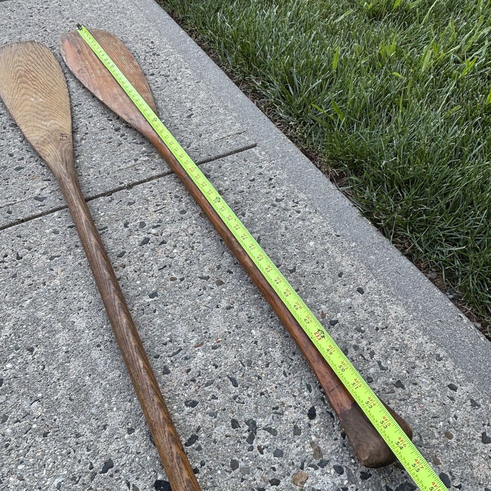 2 x Vintage Wood Canoe Paddles Oars Old Town Rustic Cabin Lake House Decor