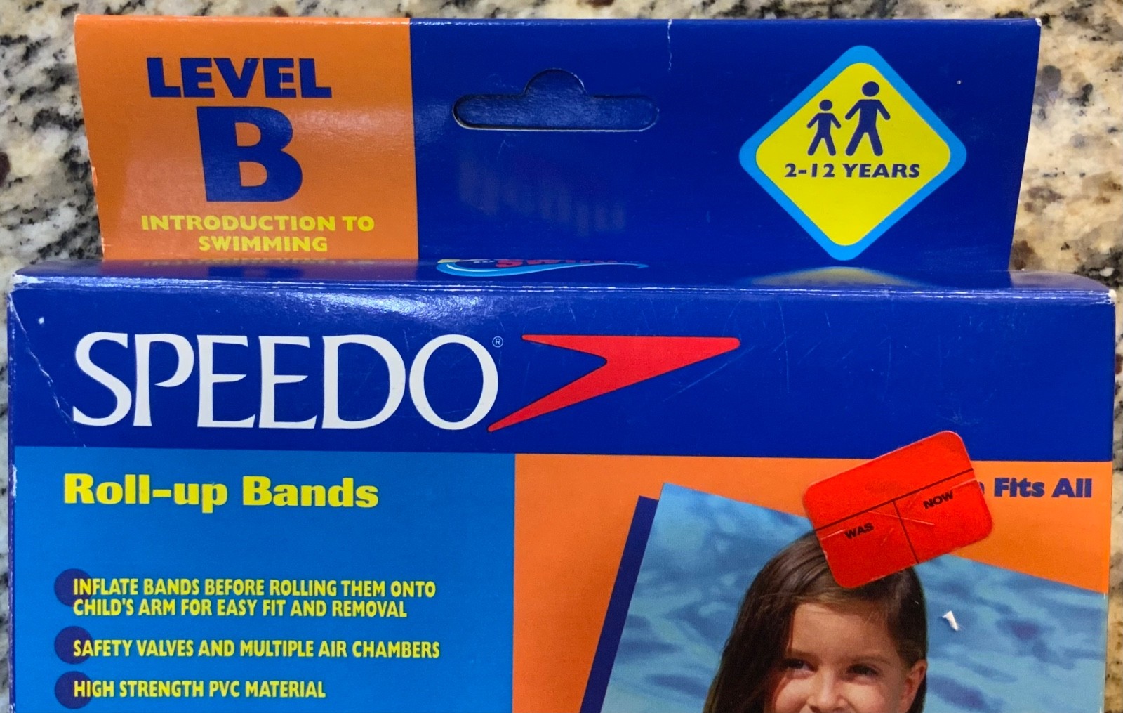 Speedo Begin To Swim Roll-Up Arm Bands Ages 2 to 12 Max Weight 110 Lbs NIP New