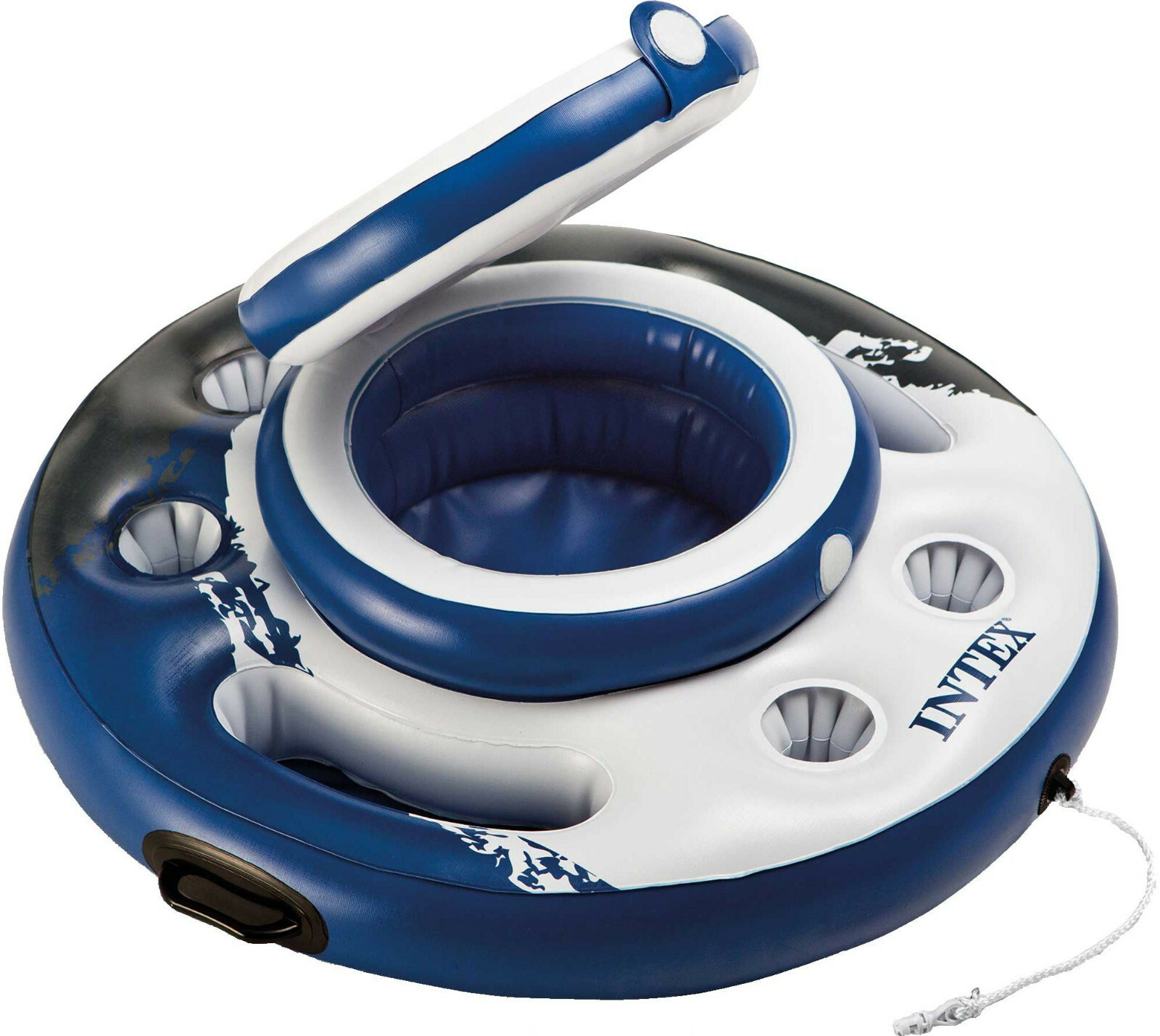 Intex Mega Chill Inflatable Floating 24 Can Beverage Cooler for River Run Tubes