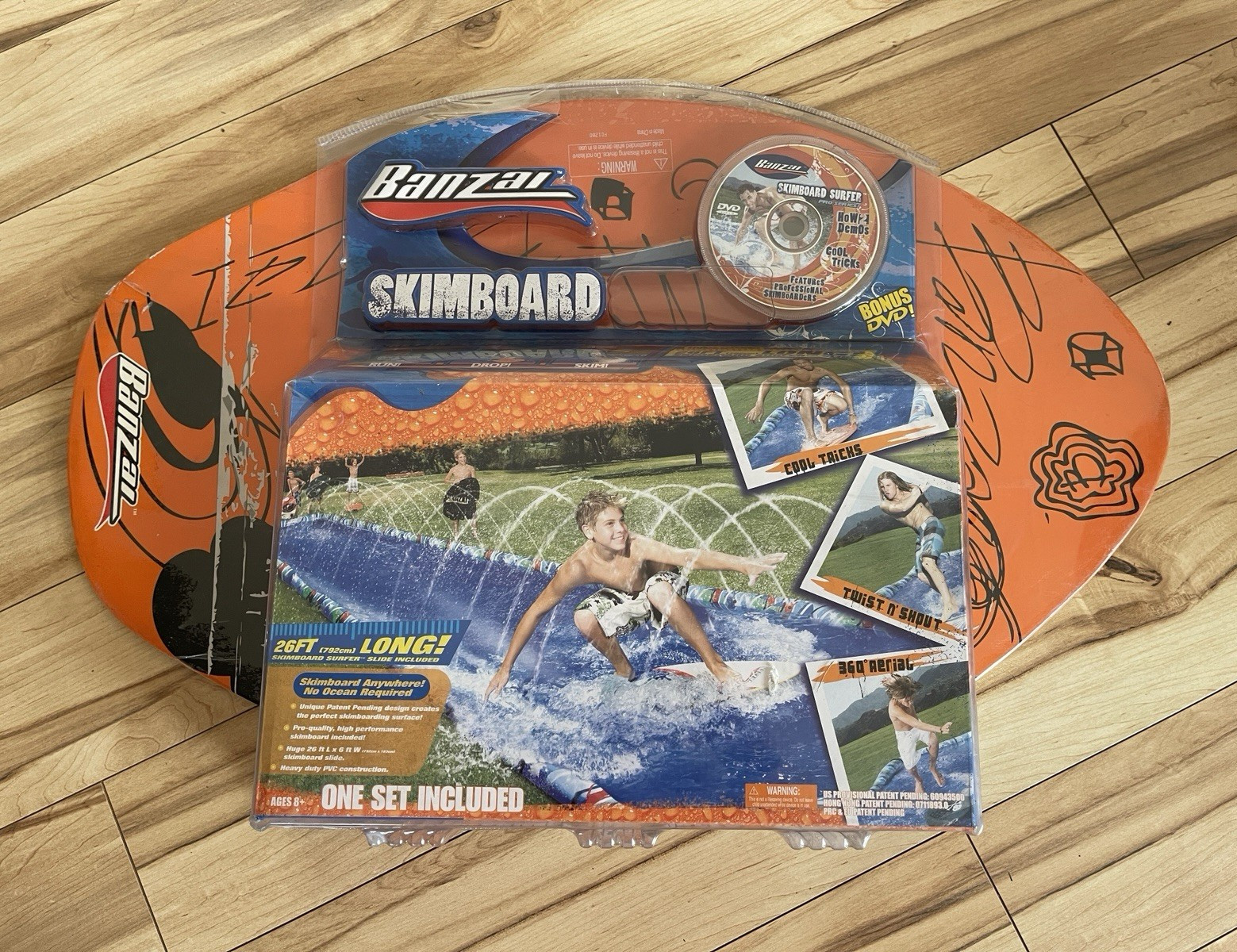 New Banzai Skimboard Surfer Skimboard 26ft Slide Set with Bonus DVD (MPN 6200)