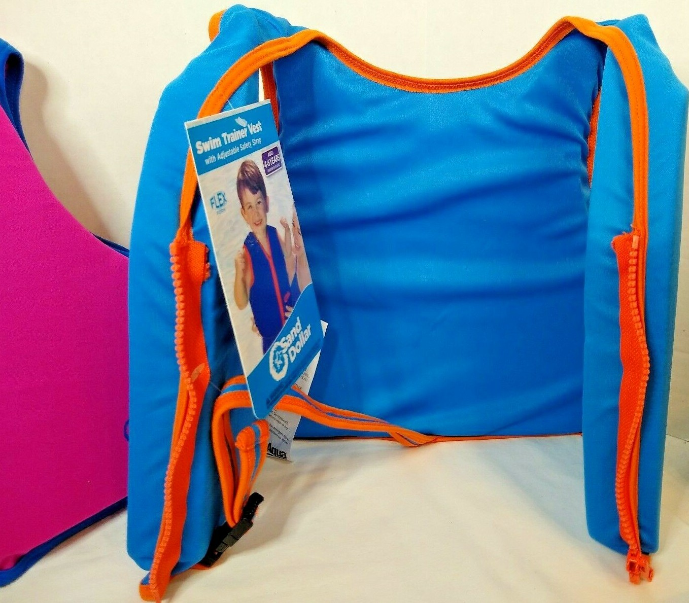 Aqua Swim Trainer Vest Flex Form Ages 4-6 Safety Strap New Choice Color