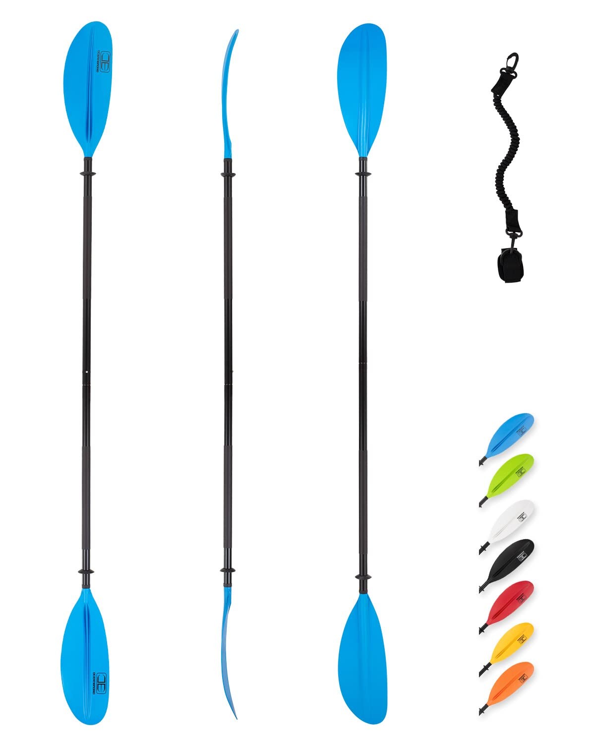 Kayak Paddle 86in/218cm Alloy Shaft Kayaking Boating Canoeing Oar with Paddle…