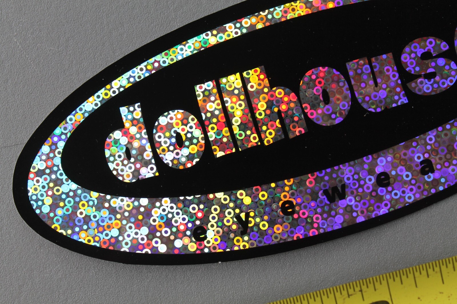 Dollhouse Eyewear Black Silver Glitter Sexy Girl OG V70A Vintage Surfing STICKER