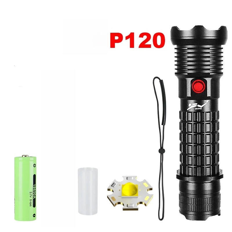9900000LM Professional Diving Flashlight USB Torch IPX8 Diving LampDiving Torch