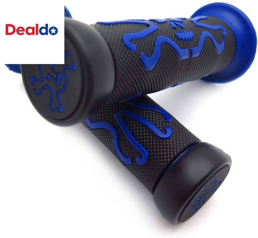 XH4089- Skull Grips BLUE Compatible with QUAD YAMAHA KAWASAKI POLARIS SEADOO WAT