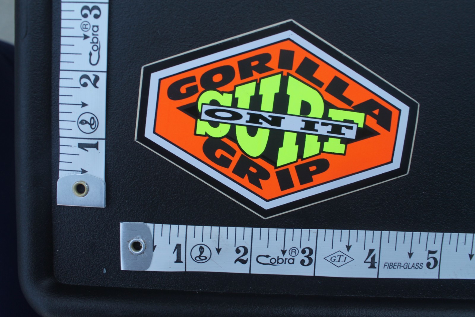 Gorilla Grip Surf On It Traction Wax Neon 80s Orange V9A Vintage Surfing STICKER