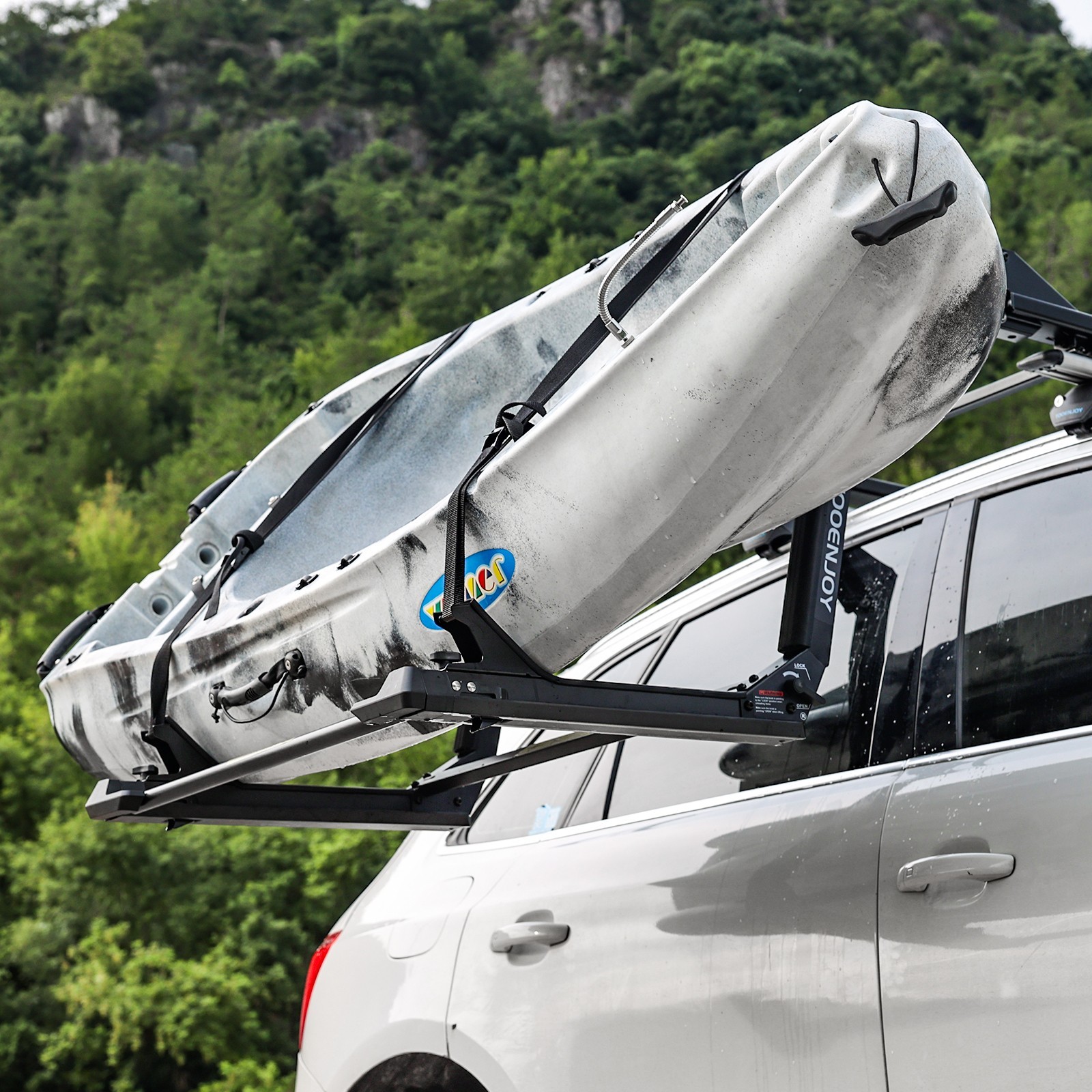 TOOENJOY Heavy-Duty Kayak Lift Assist Roof Rack, 100 LBS Capacity Kayak Canoe