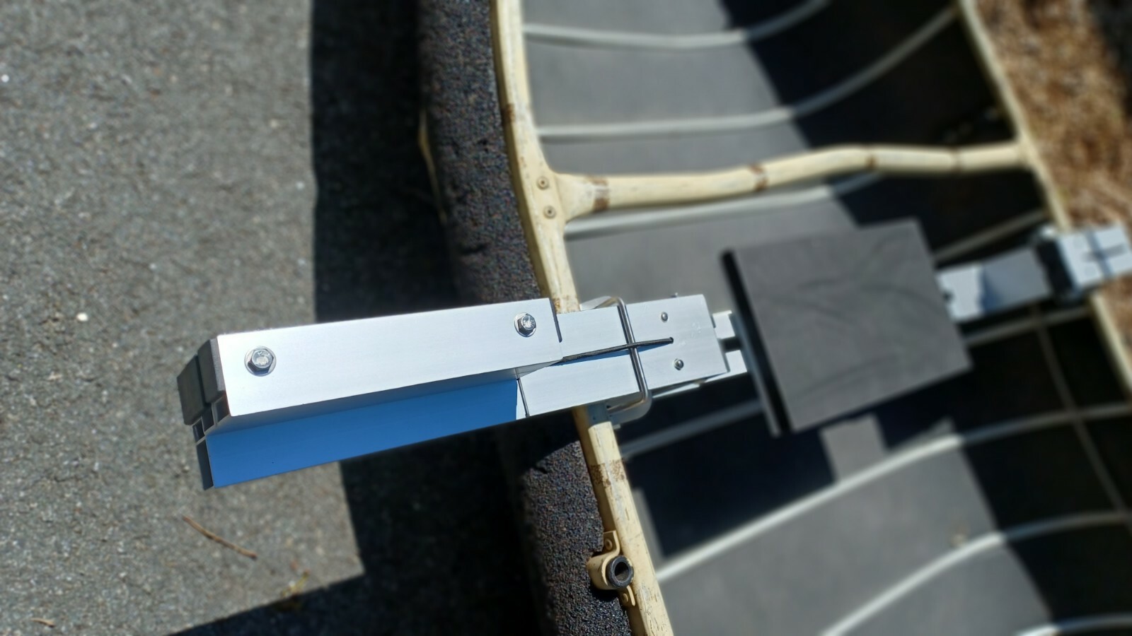 Add-on Canoe Seat with Motor Mount. Drops In & Clamps.