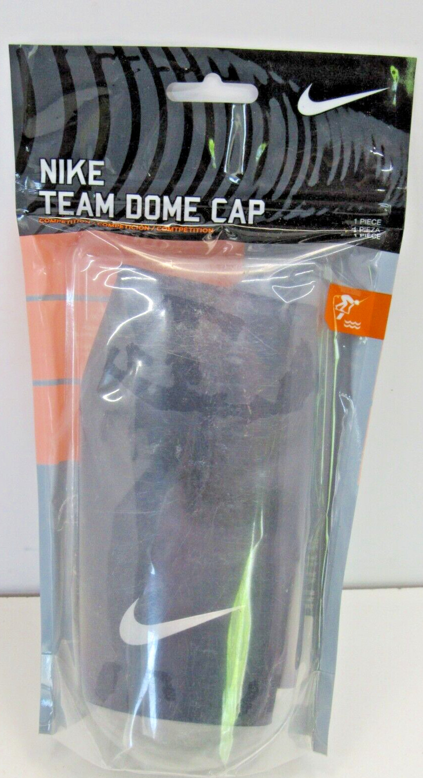 New Nike Team Dome Cap Swim Cap Midnight Navy One Size 100 % Silicon -gg