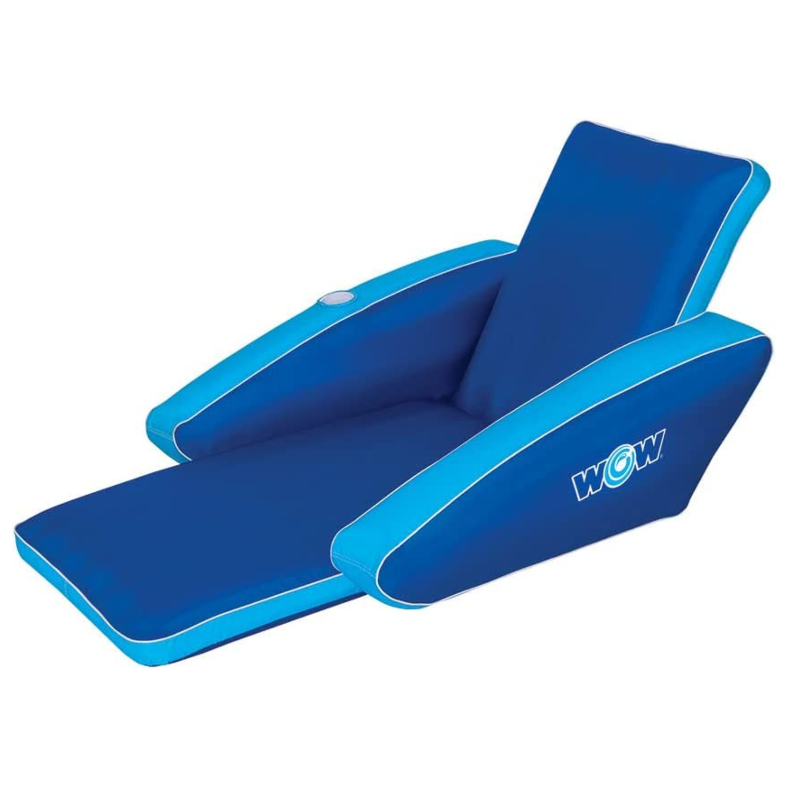 WOW Sports Modern Lounger Pool Float , 5 Ft Long with Cup Holder and Arm Rests