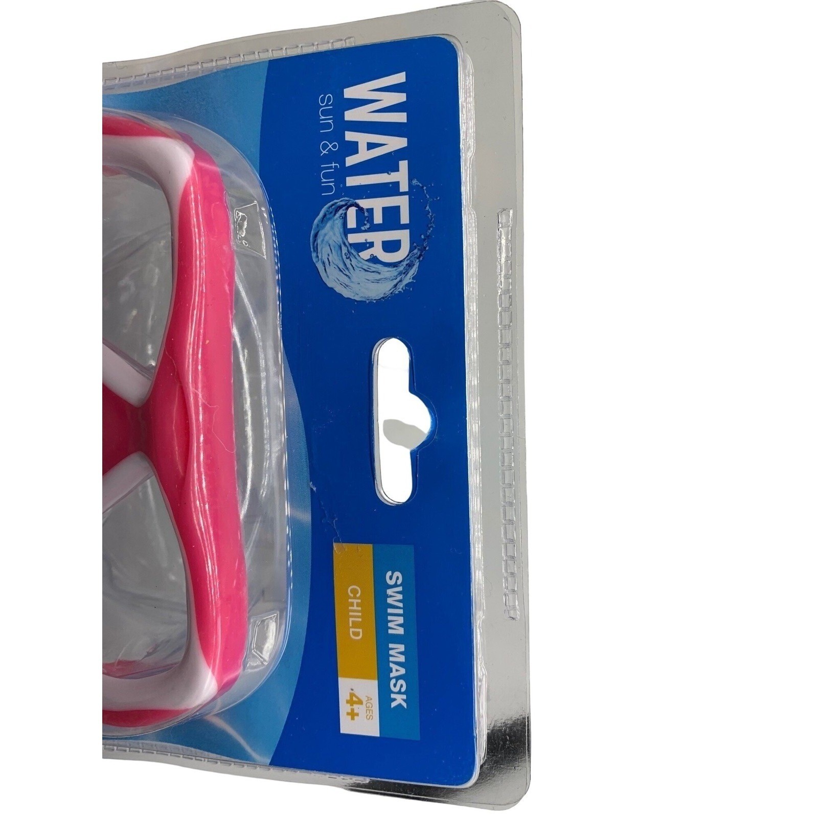 Kids Swim Goggles Pink White Anti-Fog UV Protection Age 4+ New Sealed