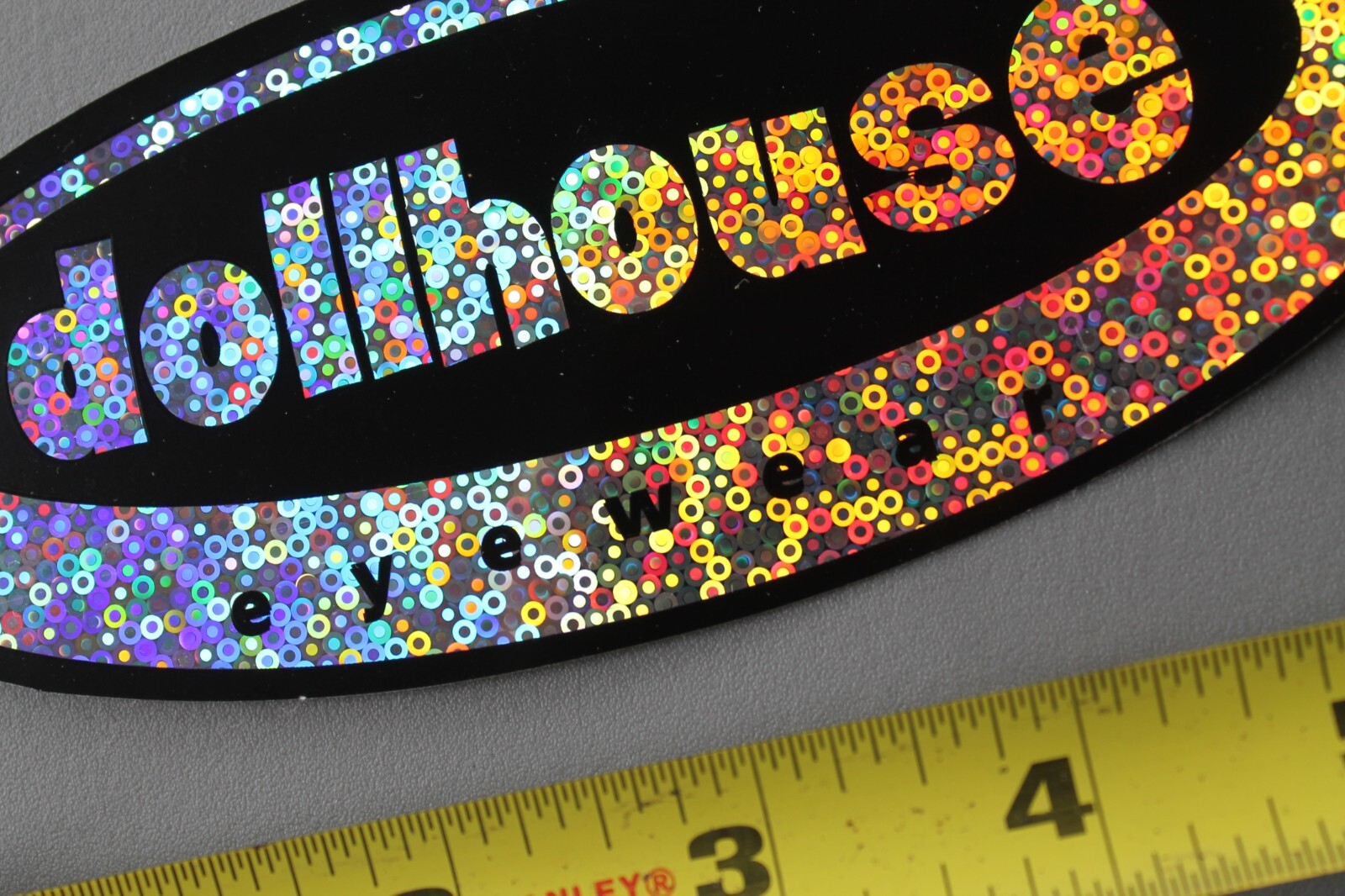 Dollhouse Eyewear Black Silver Glitter Sexy Girl OG V70A Vintage Surfing STICKER