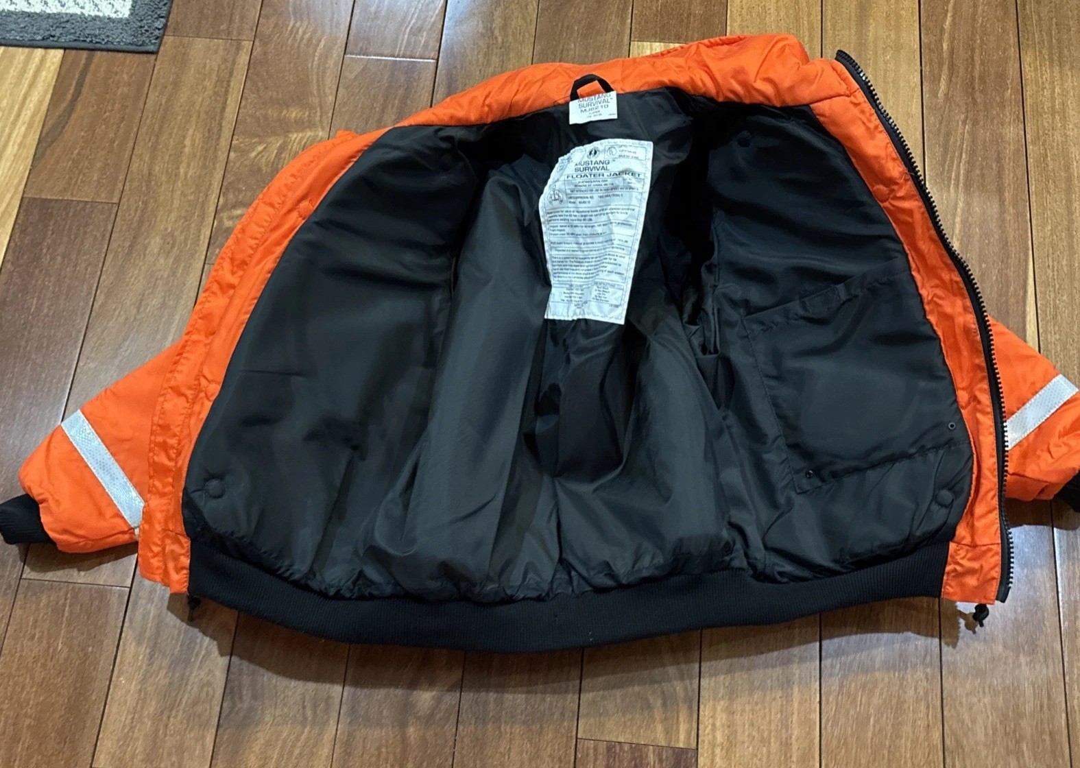 Mustang Survival High-Viz Flotation Bomber Jacket Orange Size XL 46-50