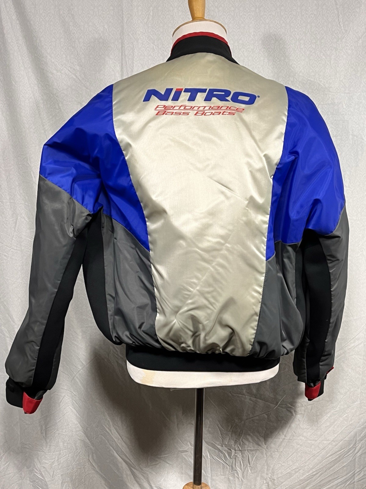 Nitro Bass Boats Flotation Jacket XXL Fishing PFD Blue Gray Stearns Type 3 III