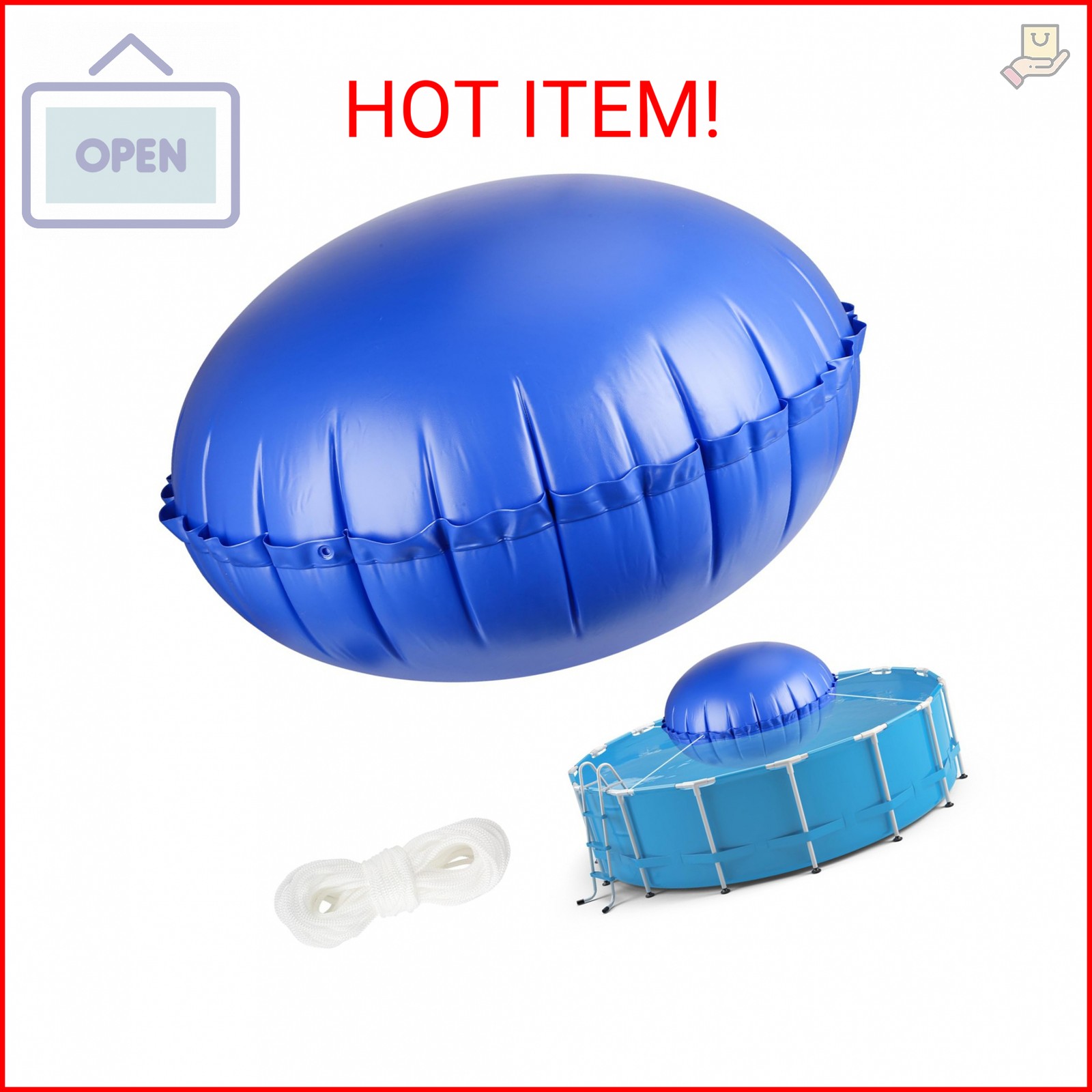 COCHIE 5′ x 5′ Pool Pillows for Above Ground Pools, Ultra-Thick Cold-Resistant P