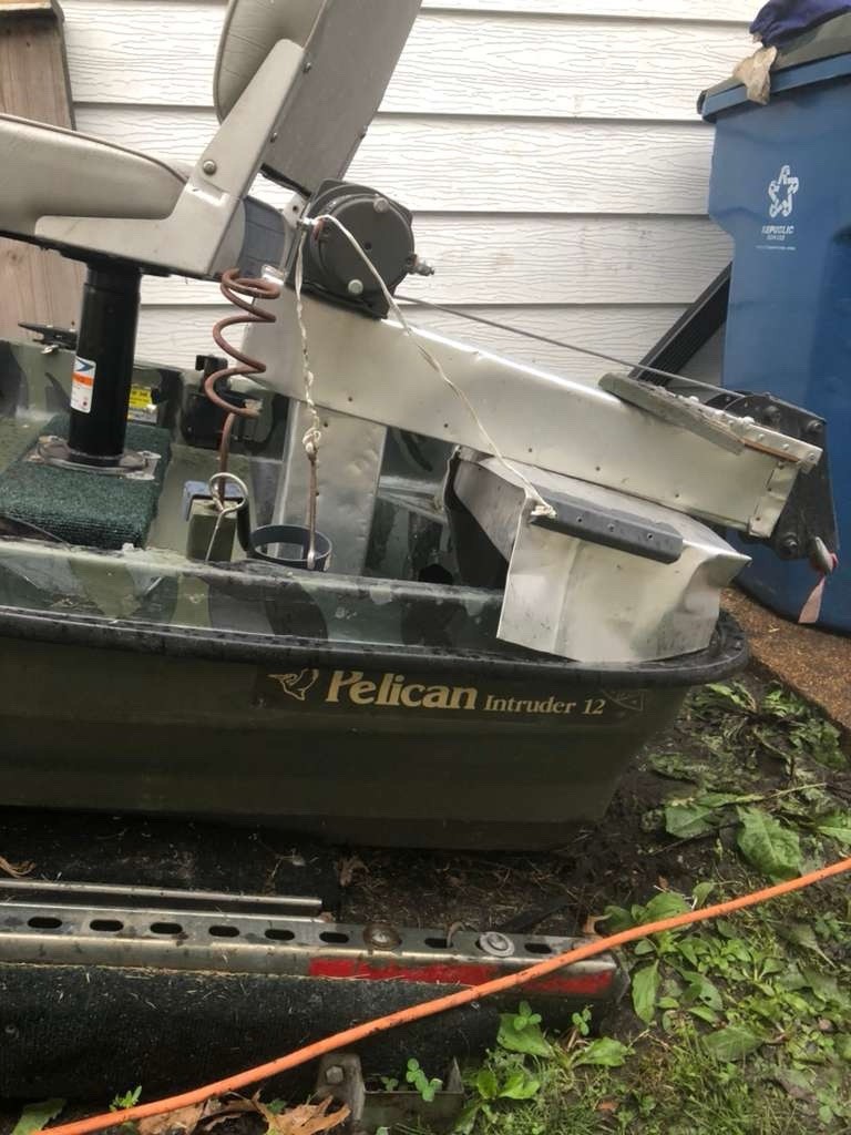 Excellent 12 Ft Army Green Jon Boat, Motors and Trailer