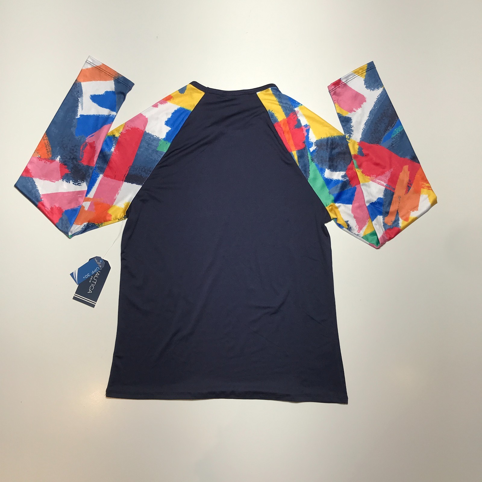Nautica Womens Long Sleeve Rashguard UPF 30+ UV Sun Protection Swim Shirt Small