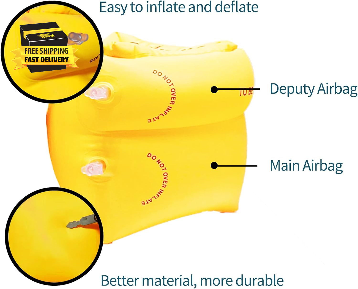 Inflatable Arm Floaties Swim Arm Bands Swimming Tube Floater for Adult Beach Wat