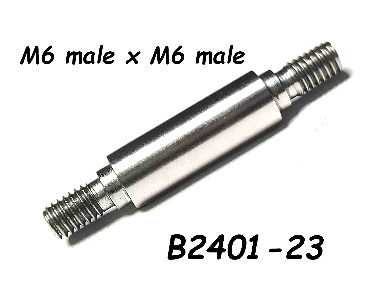 B2401-23 Adapter 6 mm – 1 Male x 6 mm-1 Male, Speargun Tip, 3/8″
